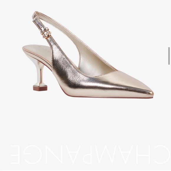 Katy Perry Women's The Oceanview Sling Back Pumps in Metallic Champagne Size 8.5 - Picture 2 of 8